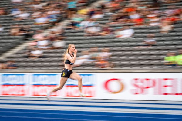 Neele Eckhardt (LG Goettingen) waehrend der deutschen Leichtathletik-Meisterschaften im Olympiastadion am 25.06.2022 in Berlin